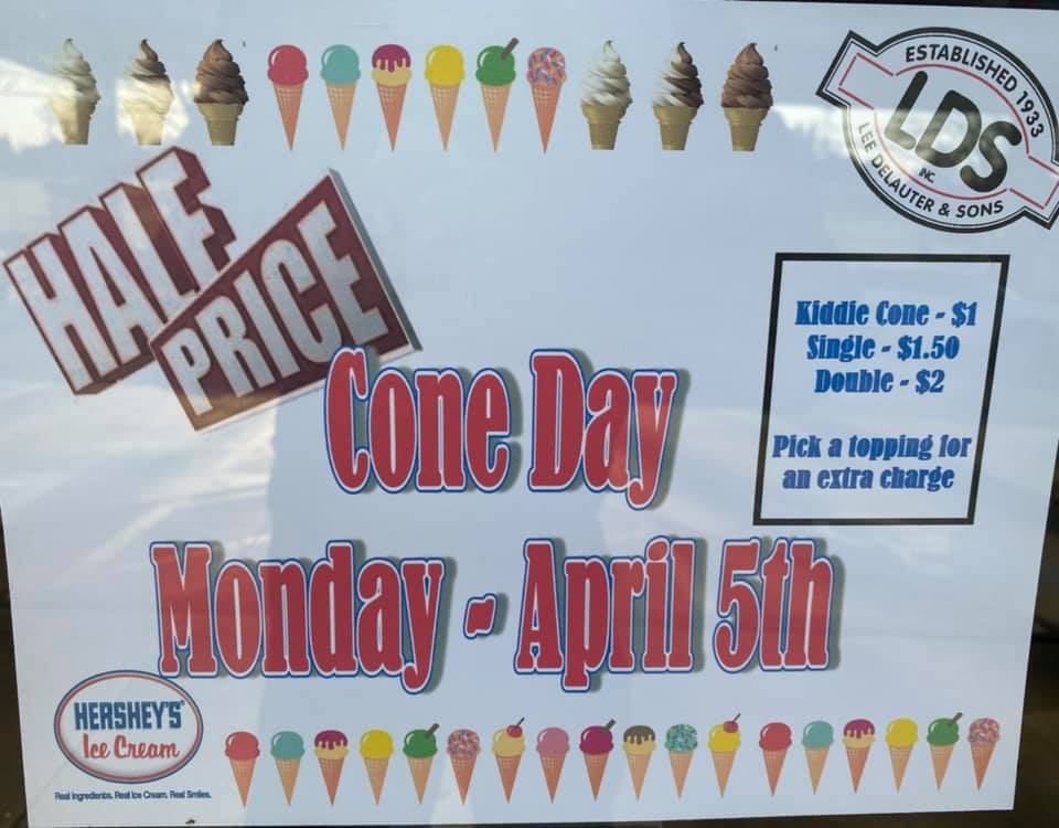 HALF PRICED Ice Cream Cones!